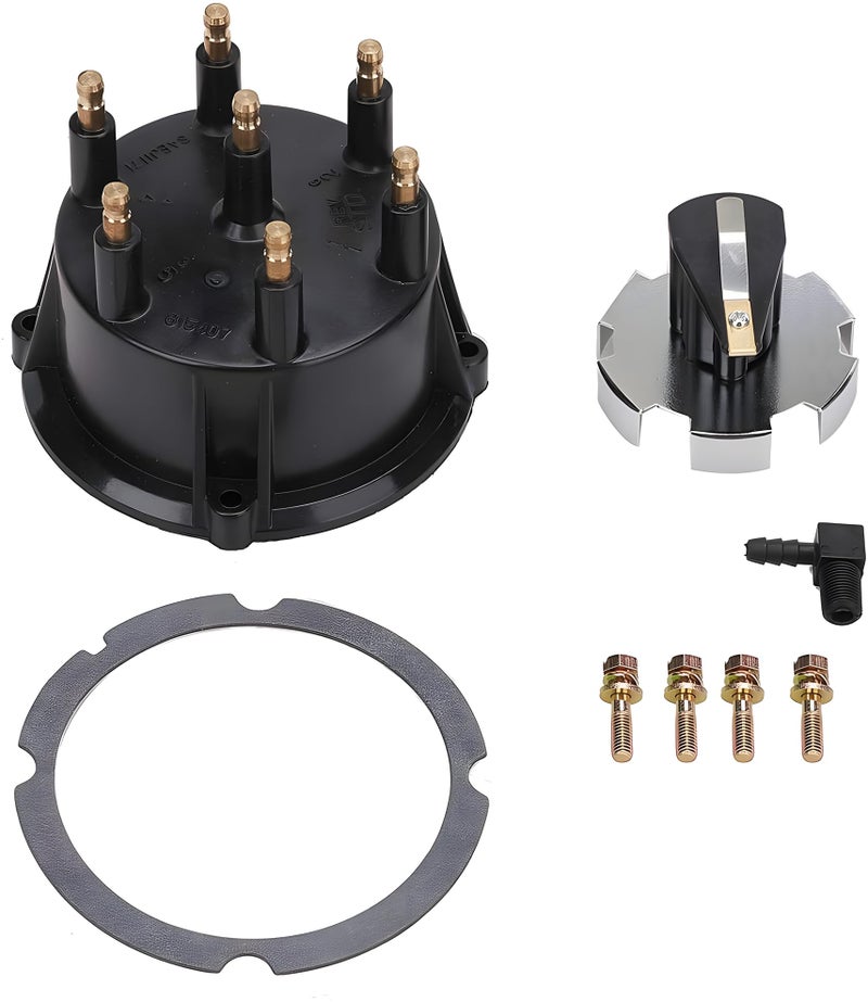 Tutor Auto 815407Q5 Distributor Cap and Ignition Rotor Kit for Marinized 4.3L V6 Engines with Thunderbolt IV and V HEI Ignitions - Replaces 815407Q5, 815407A2, 815407Q02,18-5274 - Image 1